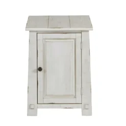 Rustic White Cabinet Accent Table-Kirkland's Home Discount