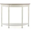 Rustic White Half Moon Console Table-Kirkland's Home Hot