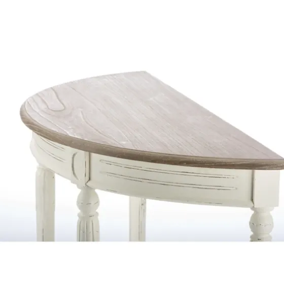 Rustic White Half Moon Console Table-Kirkland's Home Hot