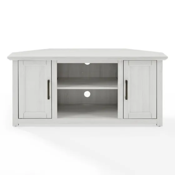 Rustic White Katy-Corner Tv Stand-Kirkland's Home Hot