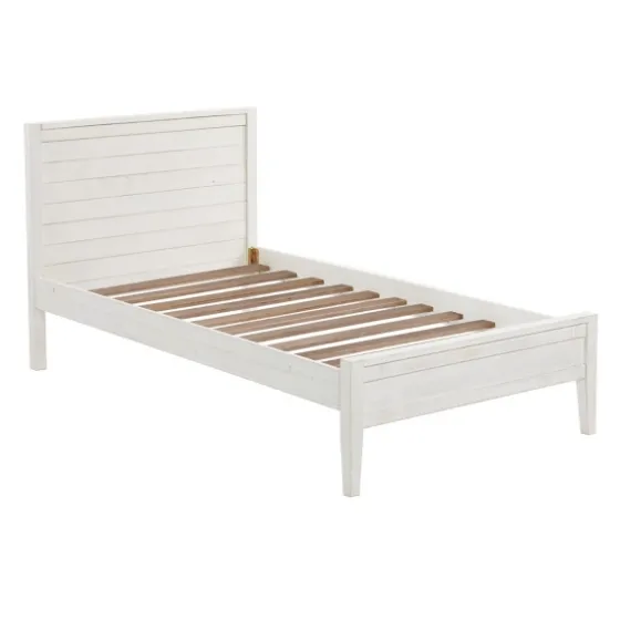 Rustic White Pine Panel Twin Bed Frame-Kirkland's Home Fashion