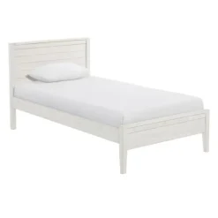 Rustic White Pine Panel Twin Bed Frame-Kirkland's Home Fashion