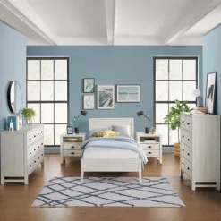 Rustic White Pine Panel Twin Bed Frame-Kirkland's Home Fashion