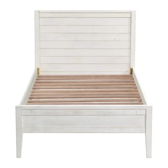 Rustic White Pine Panel Twin Bed Frame-Kirkland's Home Fashion