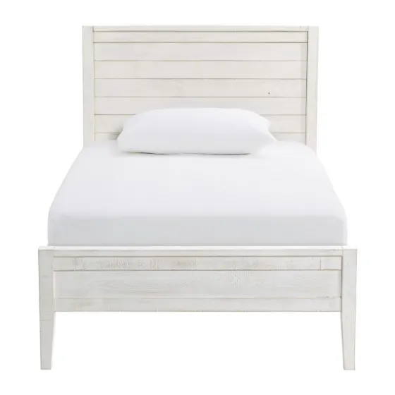 Rustic White Pine Panel Twin Bed Frame-Kirkland's Home Fashion