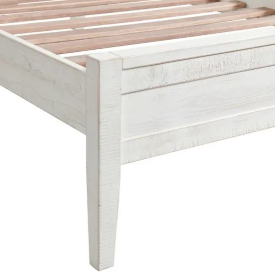 Rustic White Pine Panel Twin Bed Frame-Kirkland's Home Fashion