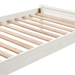 Rustic White Pine Panel Twin Bed Frame-Kirkland's Home Fashion