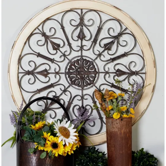 Rustic White Radial Scrollwork Wall Art-Kirkland's Home Hot