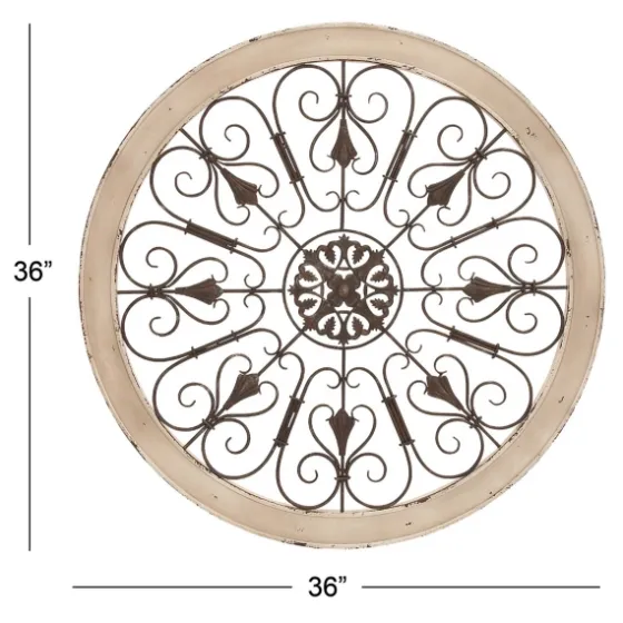 Rustic White Radial Scrollwork Wall Art-Kirkland's Home Hot