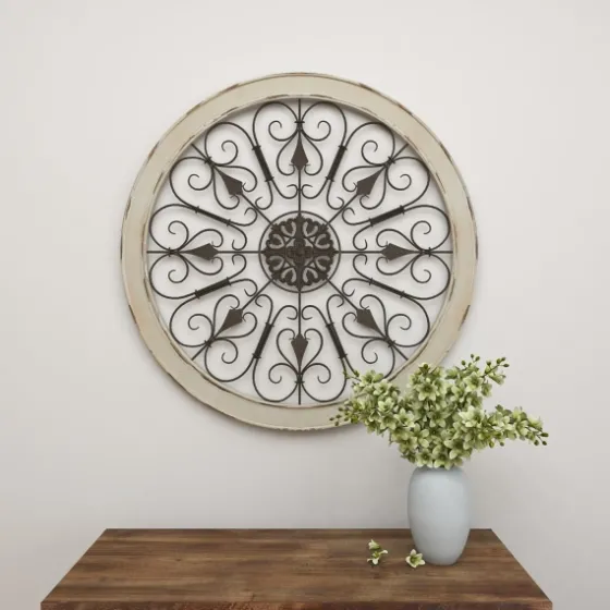 Rustic White Radial Scrollwork Wall Art-Kirkland's Home Hot
