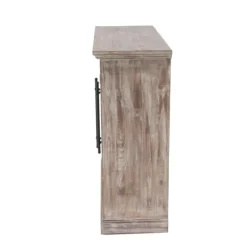 Rustic Wood And Glass 2-Door Cabinet-Kirkland's Home Fashion