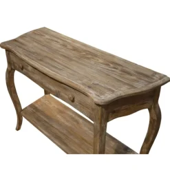 Rustic Wood Curved Console Table-Kirkland's Home Shop