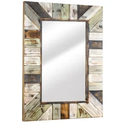 Rustic Wood Plank Frame Mirror-Kirkland's Home Cheap