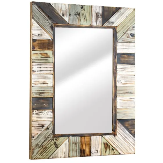 Rustic Wood Plank Frame Mirror-Kirkland's Home Cheap