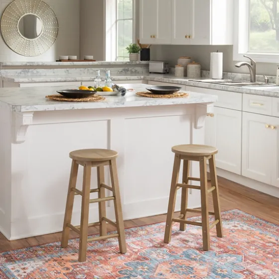 Rustic Wood Pub Classic Backless Counter Stool-Kirkland's Home Cheap