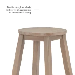 Rustic Wood Pub Classic Backless Counter Stool-Kirkland's Home Cheap