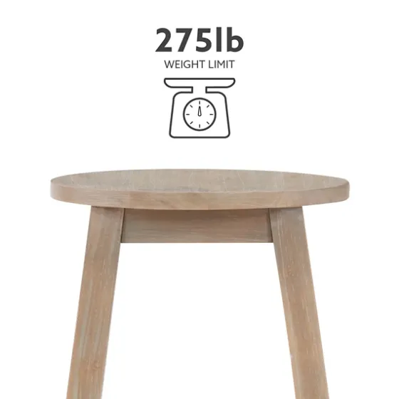 Rustic Wood Pub Classic Backless Counter Stool-Kirkland's Home Cheap
