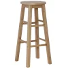 Rustic Wood Pub Classic Backless Bar Stool-Kirkland's Home New