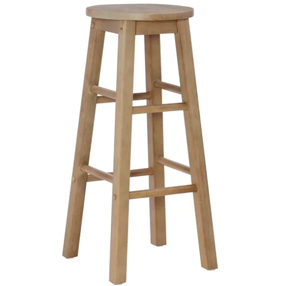 Rustic Wood Pub Classic Backless Bar Stool-Kirkland's Home New