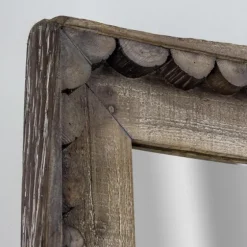 Rustic Wood Scalloped Edge Wall Mirror-Kirkland's Home Outlet