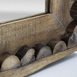 Rustic Wood Scalloped Edge Wall Mirror-Kirkland's Home Outlet