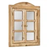 Rustic Wooden Dual Window Shutter Wall Mirror-Kirkland's Home Sale
