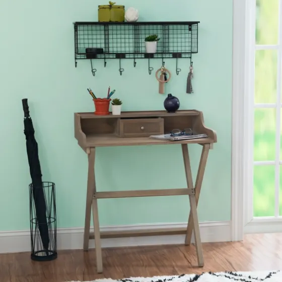 Rustic Wooden Folding Desk-Kirkland's Home Outlet