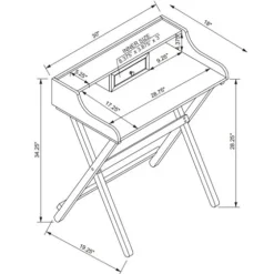 Rustic Wooden Folding Desk-Kirkland's Home Outlet