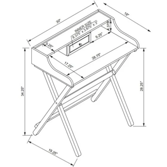 Rustic Wooden Folding Desk-Kirkland's Home Outlet