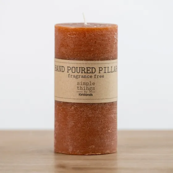 Rusty Unscented Pillar Candle, 3X6 In.-Kirkland's Home Best Sale