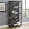 Sable Wood X-Frame Classic Bookcase-Kirkland's Home Fashion