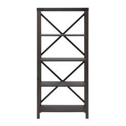 Sable Wood X-Frame Classic Bookcase-Kirkland's Home Fashion