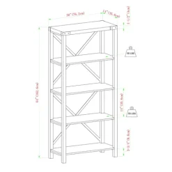 Sable Wood X-Frame Classic Bookcase-Kirkland's Home Fashion