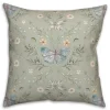 Sage Botanical Butterfly Throw Pillow-Kirkland's Home Clearance