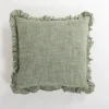 Sage Chambray Ruffle Edge Pillow-Kirkland's Home Shop