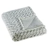Sage Chevron Plush Throw-Kirkland's Home Fashion