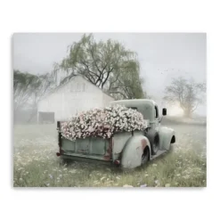 Sage Flower Truck Canvas Art Print, 30X24 In.-Kirkland's Home Sale