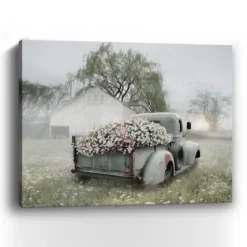 Sage Flower Truck Canvas Art Print, 30X24 In.-Kirkland's Home Sale