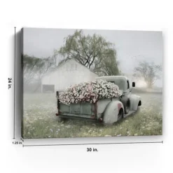 Sage Flower Truck Canvas Art Print, 30X24 In.-Kirkland's Home Sale