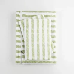 Sage Rugged Stripes Puffed King 3-Pc. Duvet Set-Kirkland's Home Fashion