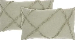 Sage Tufted Diamond Lumbar Pillows, Set Of 2-Kirkland's Home Sale