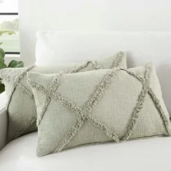 Sage Tufted Diamond Lumbar Pillows, Set Of 2-Kirkland's Home Sale