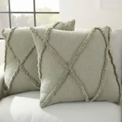 Sage Tufted Diamond 2-Pc. Pillows, 24 In.-Kirkland's Home Cheap
