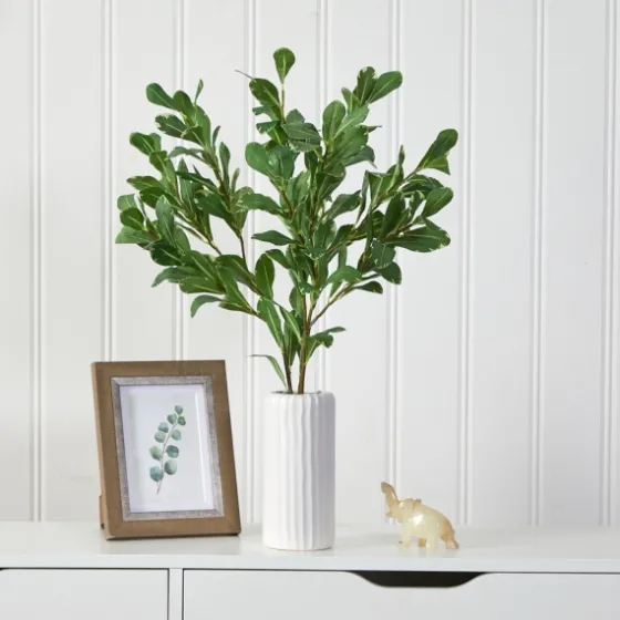 Salal Shrub In Oblong Ribbed Vase, 21 In.-Kirkland's Home Hot