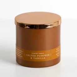 Salted Pumpkin And Vanilla Triple Wick Jar Candle-Kirkland's Home Cheap