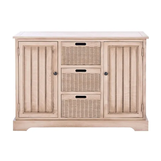 Sand Cabinet With Natural Woven Baskets-Kirkland's Home Online