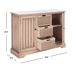 Sand Cabinet With Natural Woven Baskets-Kirkland's Home Online