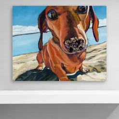 Sand Dog Giclee Canvas Art Print-Kirkland's Home Best Sale