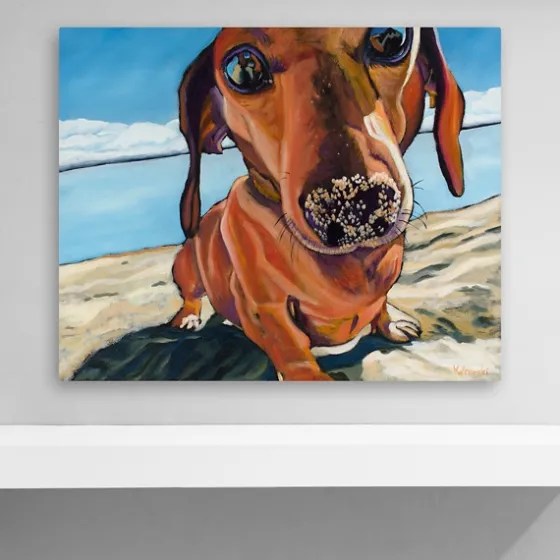 Sand Dog Giclee Canvas Art Print-Kirkland's Home Best Sale