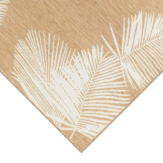 Sand Forest Leaf Indoor/Outdoor Area Rug, 4X7-Kirkland's Home Flash Sale